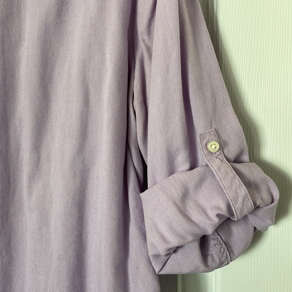 Gap Dusty Lilac The Fitted Boyfriend Shirt - Picture 3 of 4